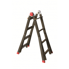 SCALA  MULTIUSO TELESCOPICA IN ACCIAIO 4+4 gradini 